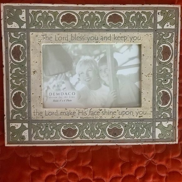 Demdaco Accents Religious Photo Frame Holds 4x6 Photos Poshmark